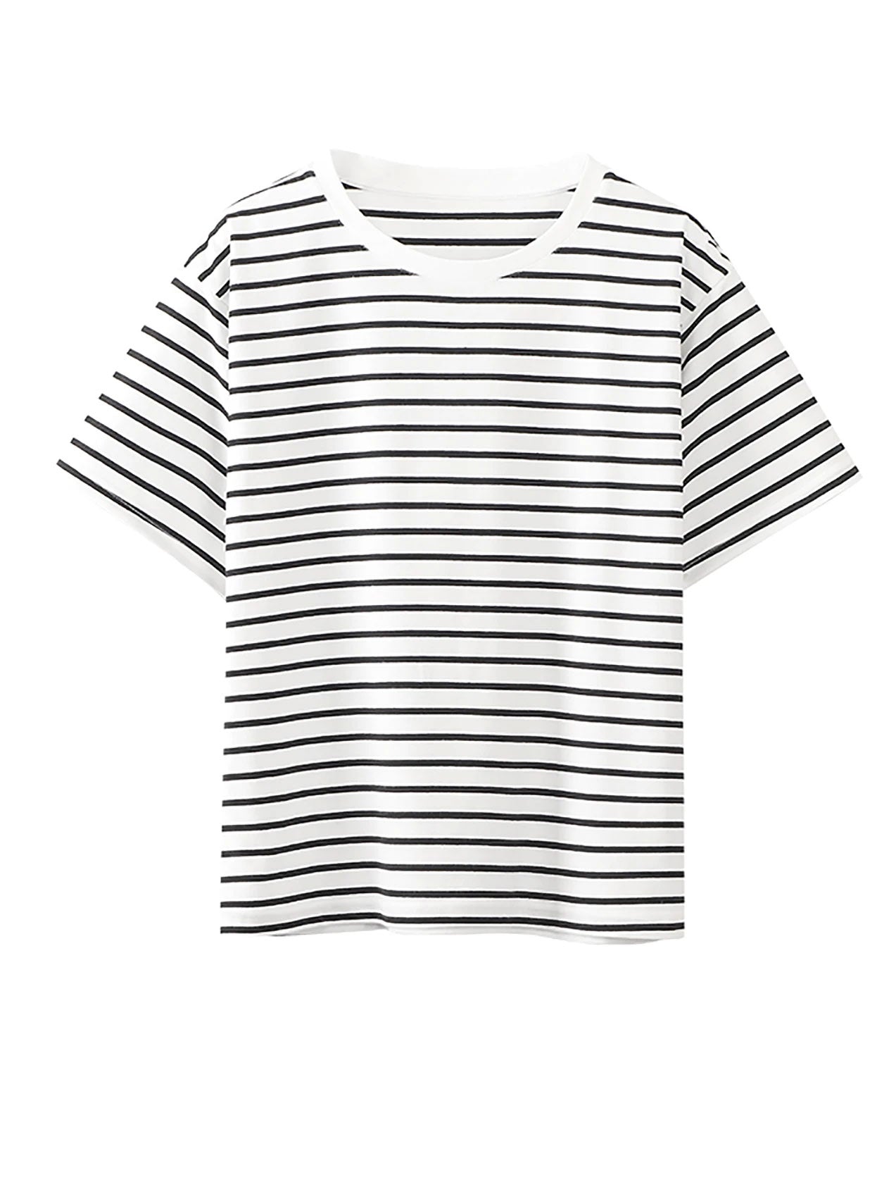 Gestreept kort mouwen T-shirt