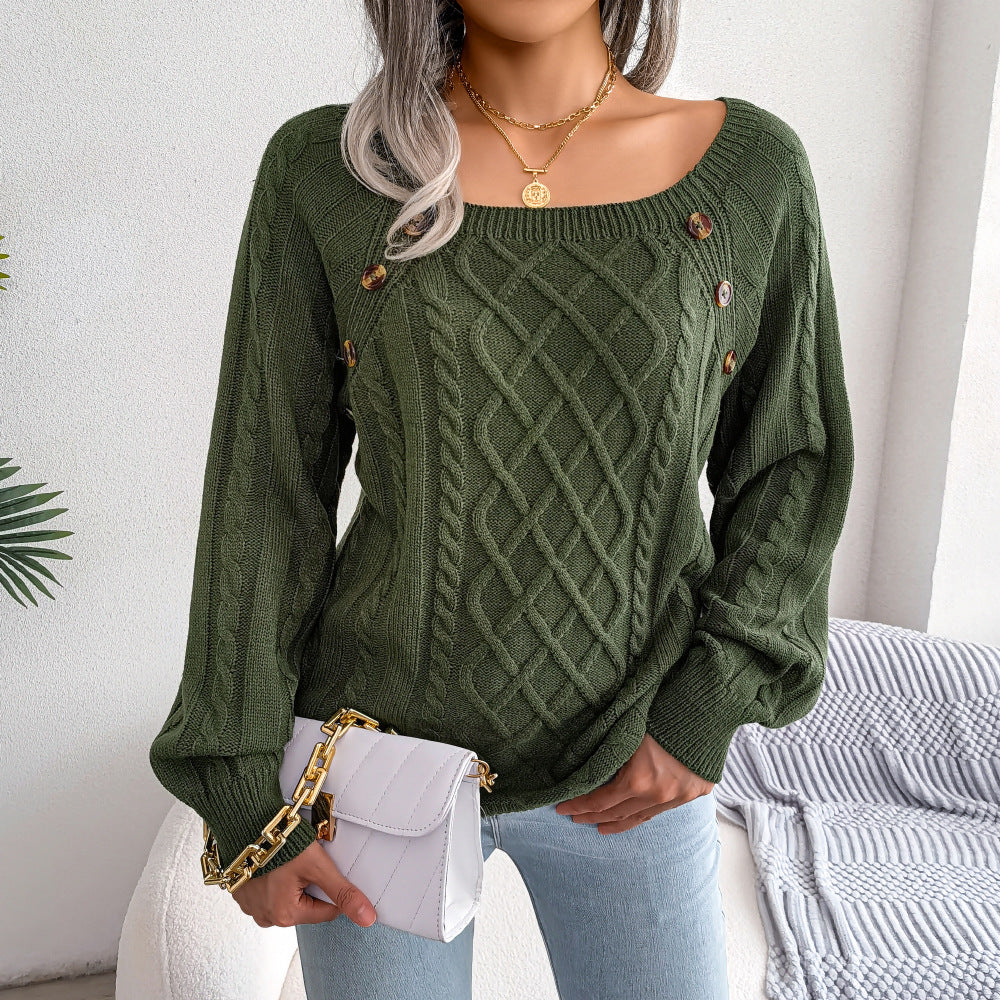 Variant image for Zwarte Trui Dames - Gevlochten Structuur - Warme Lange Pullover-22