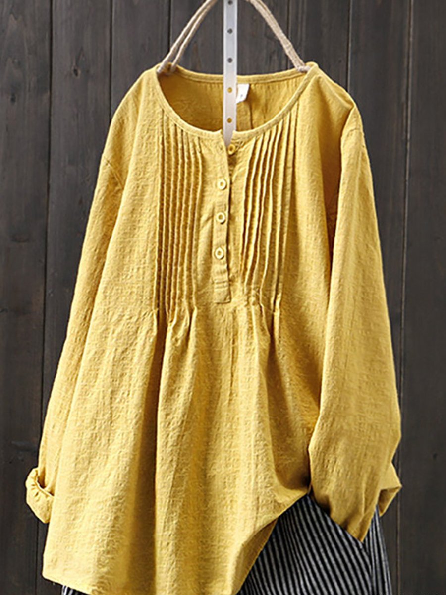 Dames T Shirt - Casual Retro Katoen en Linnen - Ademend - Relaxed Fit-3
