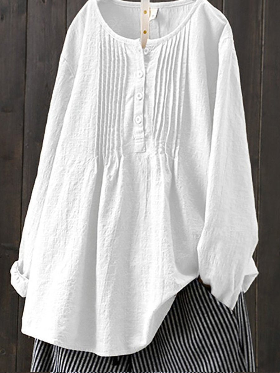Dames T Shirt - Casual Retro Katoen en Linnen - Ademend - Relaxed Fit-2