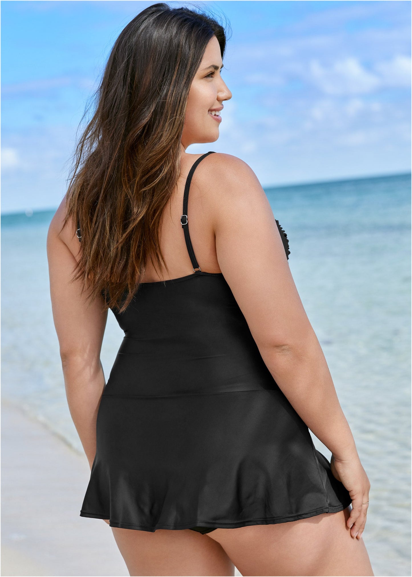 St. Tropez Swim Dress - Black Stone