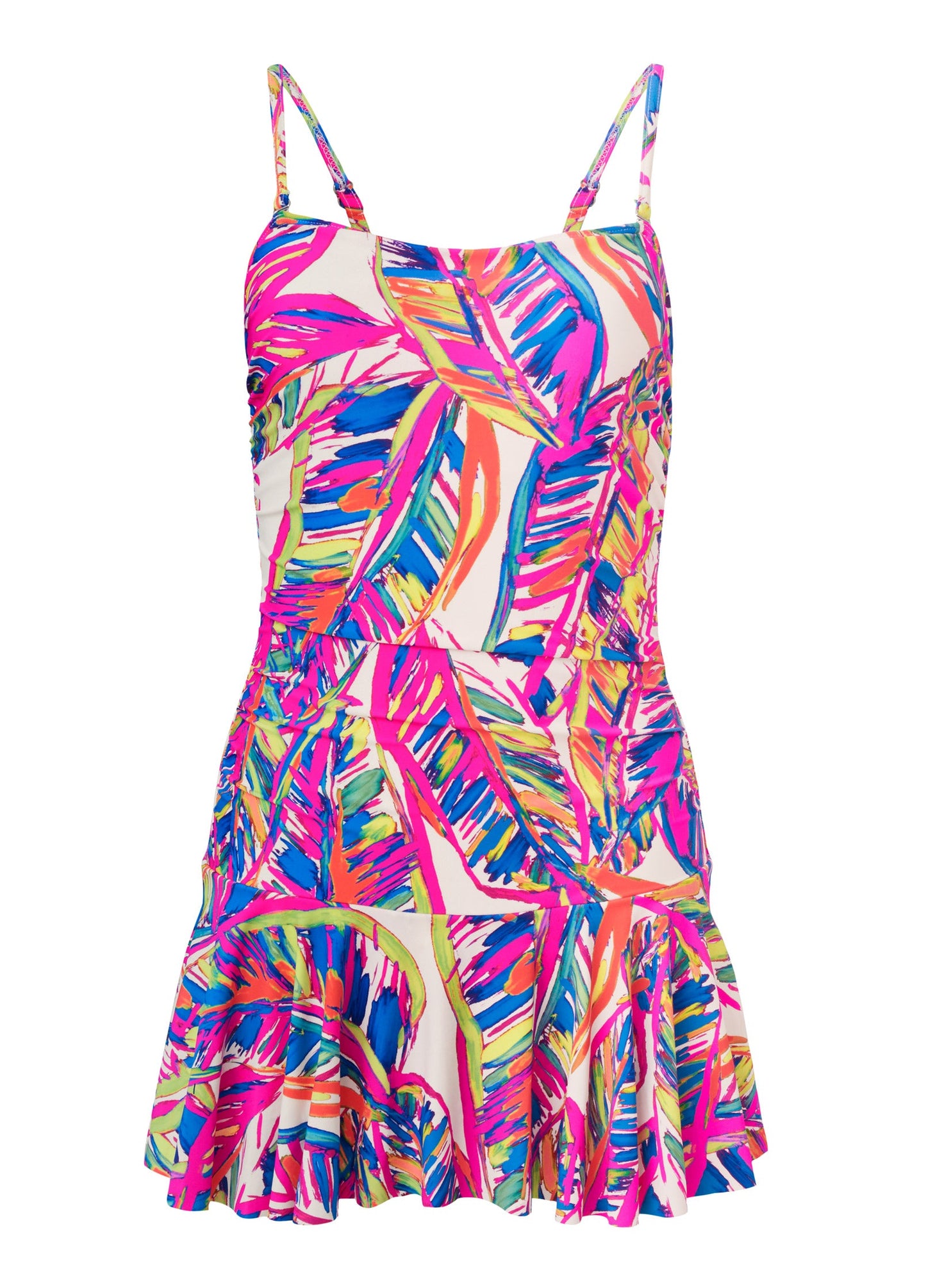 Venice Skirted Swim Dress - Bright Palm