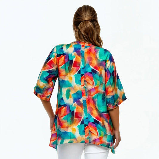 A-Line Shirt | Tunic Blouse Top (Shine)