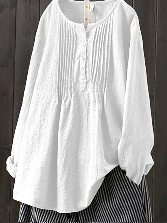 Dames T Shirt - Casual Retro Katoen en Linnen - Ademend - Relaxed Fit-2